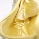 PRADA Hand Pouch Satin Yellow Silver Auth 185373SAM-19
