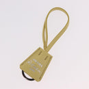 PRADA Hand Pouch Satin Yellow Silver Auth 185373SAM-21