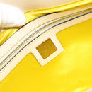 FENDI Mamma Baguette Shoulder Bag Straw Beige Silver Auth 185378V-18