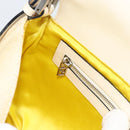 FENDI Mamma Baguette Shoulder Bag Straw Beige Silver Auth 185378V-21