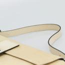 FENDI Mamma Baguette Shoulder Bag Straw Beige Silver Auth 185378V-8