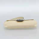 FENDI Mamma Baguette Shoulder Bag Straw Beige Silver Auth 185378V-5