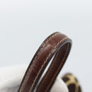 FENDI Hand Bag Harako Leather Brown Silver Auth 185379-10