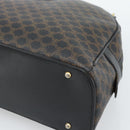 CELINE Macadam Canvas Hand Bag PVC Leather Black Gold Auth 185380A-9
