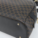 CELINE Macadam Canvas Hand Bag PVC Leather Black Gold Auth 185380A-15