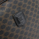 CELINE Macadam Canvas Hand Bag PVC Leather Black Gold Auth 185380A-18
