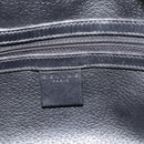 CELINE Macadam Canvas Hand Bag PVC Leather Black Gold Auth 185380A-19