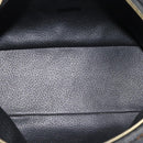 CELINE Macadam Canvas Hand Bag PVC Leather Black Gold Auth 185380A-10