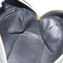 CELINE Macadam Canvas Hand Bag PVC Leather Black Gold Auth 185380A-20