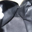 CELINE Macadam Canvas Hand Bag PVC Leather Black Gold Auth 185380A-21