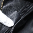 CELINE Macadam Canvas Hand Bag PVC Leather Black Gold Auth 185380A-12