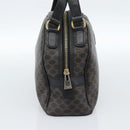 CELINE Macadam Canvas Hand Bag PVC Leather Black Gold Auth 185380A-3