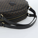 CELINE Macadam Canvas Hand Bag PVC Leather Black Gold Auth 185380A-7