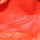 BOTTEGA VENETA The Chain Pouch Shoulder Bag Leather Orange Gold Auth 185382SAM-16