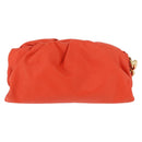 BOTTEGA VENETA The Chain Pouch Shoulder Bag Leather Orange Gold Auth 185382SAM-2