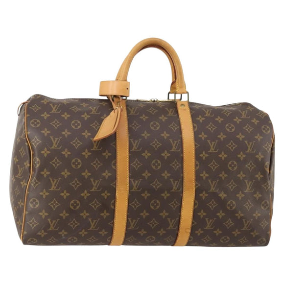 LOUIS VUITTON Monogram Keepall 50 Boston Bag M41426 LV Auth 185384A