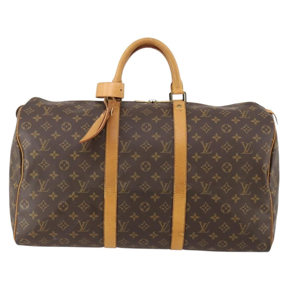 LOUIS VUITTON Monogram Keepall 50 Boston Bag M41426 LV Auth 185384A