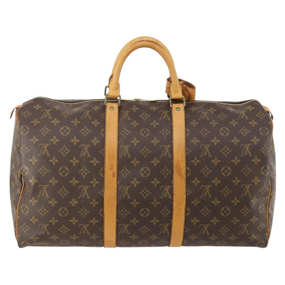 LOUIS VUITTON Monogram Keepall 50 Boston Bag M41426 LV Auth 185384A