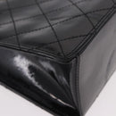 CHANEL Matelasse Hand Bag Patent leather Black Gold CC Auth 185385A-11