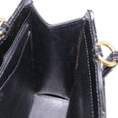 CHANEL Matelasse Hand Bag Patent leather Black Gold CC Auth 185385A-19