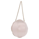 CHANEL Camellia Chain Hand Bag Lamb Skin Pink Gold CC Auth 185386SM-1
