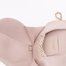 CHANEL Camellia Chain Hand Bag Lamb Skin Pink Gold CC Auth 185386SM-22