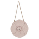 CHANEL Camellia Chain Hand Bag Lamb Skin Pink Gold CC Auth 185386SM-2