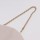 CHANEL Camellia Chain Hand Bag Lamb Skin Pink Gold CC Auth 185386SM-14