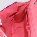 CHANEL Chain Patchwork Shoulder Bag Tweed Pink Silver CC Auth 185387SM-22