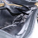 Miu Miu Matelasse Shoulder Bag Leather Black Gold Auth 185388V-18