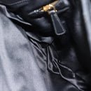 Miu Miu Matelasse Shoulder Bag Leather Black Gold Auth 185388V-19