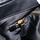 Miu Miu Matelasse Shoulder Bag Leather Black Gold Auth 185388V-20