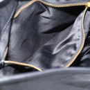 Miu Miu Matelasse Shoulder Bag Leather Black Gold Auth 185388V-21