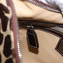 FENDI Shoulder Bag Harako leather Beige Silver Auth 185389V-19