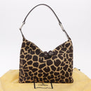 FENDI Shoulder Bag Harako leather Beige Silver Auth 185389V-23