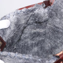 FENDI Floral Mamma Baguette Shoulder Bag Felt Gray Silver Auth 185390SAM-21
