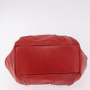 Miu Miu Hand Bag Leather Red Silver Auth 185391V-10