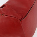 Miu Miu Hand Bag Leather Red Silver Auth 185391V-13