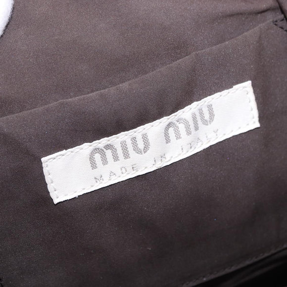 Miu Miu Hand Bag Leather Red Silver Auth 185391V