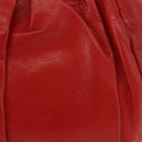 Miu Miu Hand Bag Leather Red Silver Auth 185391V-4