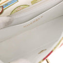 CHANEL Cuba Collection Matelasse 20 Chain Bag Satin White Gold CC Auth 185394SM-11