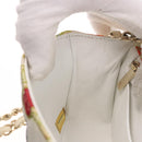 CHANEL Cuba Collection Matelasse 20 Chain Bag Satin White Gold CC Auth 185394SM-22