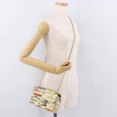 CHANEL Cuba Collection Matelasse 20 Chain Bag Satin White Gold CC Auth 185394SM-25