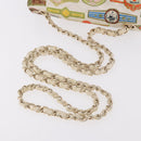 CHANEL Cuba Collection Matelasse 20 Chain Bag Satin White Gold CC Auth 185394SM-6
