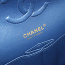 CHANEL Chain Matelasse 25 Shoulder Bag Caviar Skin Blue Gold CC Auth 185395SM-25