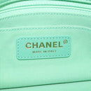 CHANEL Matelasse20 Chain Shoulder Bag Lamb Skin Green Gold CC Auth 185396SM-23