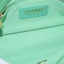 CHANEL Matelasse20 Chain Shoulder Bag Lamb Skin Green Gold CC Auth 185396SM-9