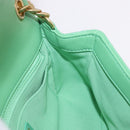 CHANEL Matelasse20 Chain Shoulder Bag Lamb Skin Green Gold CC Auth 185396SM-24