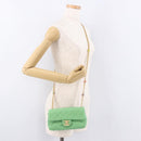 CHANEL Matelasse20 Chain Shoulder Bag Lamb Skin Green Gold CC Auth 185396SM-28