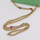 CHANEL Matelasse20 Chain Shoulder Bag Lamb Skin Green Gold CC Auth 185396SM-7